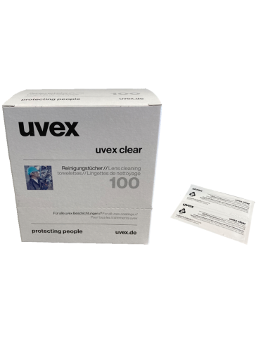 Nawilżone chusteczki do czyszczenia okularów i gogli uvex clear 9963.005