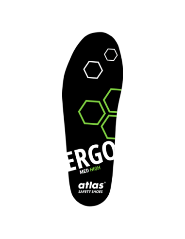 Wkładki do butów roboczych Atlas ERGO-MED GREEN dla osób z płaskostopiem
