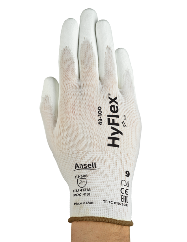 Rękawice montażowe białe Ansell HyFlex 48-100
