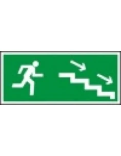Znak kierunek schodami w prawo w dół