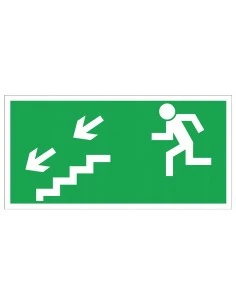 Znak kierunek schodami w dół