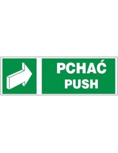 Znak PCHAĆ / PUSH 5x15 cm...