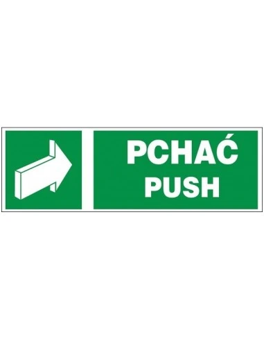 Znak PCHAĆ / PUSH 5x15 cm Anro, art.35E