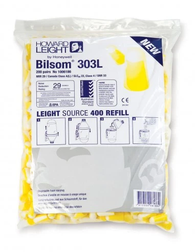 Wkładki zatyczki Honeywell BILSOM 303L - wkład do dozownika 200 par